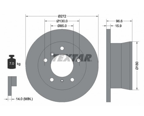 Disque de frein PRO 92137603 Textar