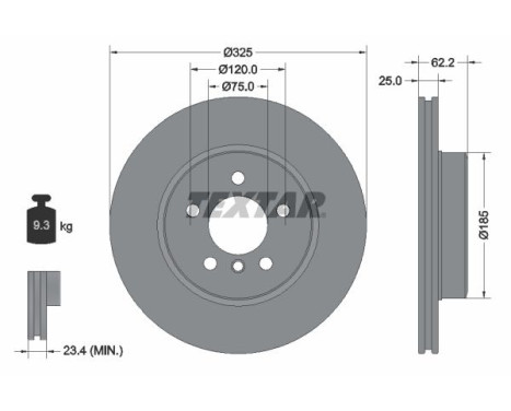 Disque de frein PRO+ 92141505 Textar
