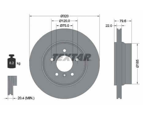 Disque de frein PRO 92141603 Textar