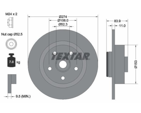 Disque de frein PRO 92142203 Textar
