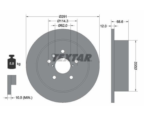 Disque de frein PRO 92144203 Textar