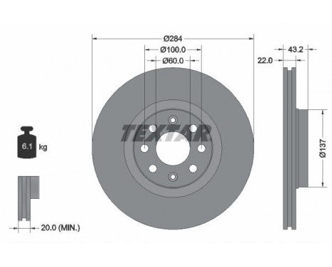 Disque de frein PRO 92145803 Textar