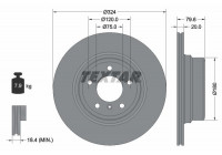 Disque de frein PRO 92146303 Textar