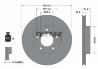 Disque de frein PRO 92146503 Textar