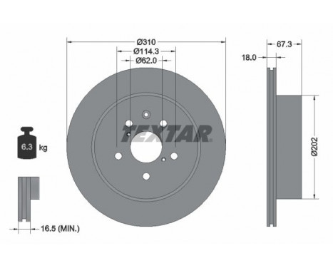 Disque de frein PRO 92148003 Textar