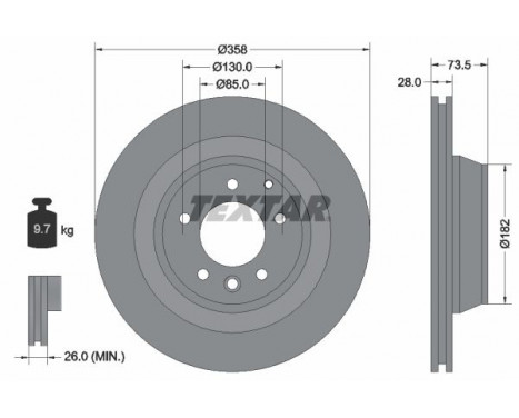 Disque de frein PRO 92151403 Textar