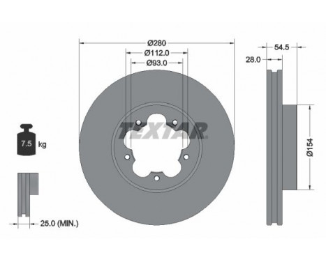 Disque de frein PRO 92151803 Textar