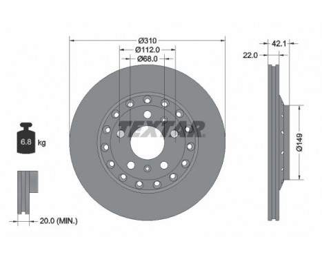 Disque de frein PRO 92152303 Textar