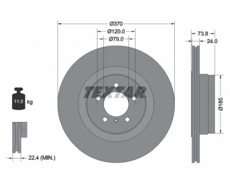 Disque de frein PRO 92155203 Textar