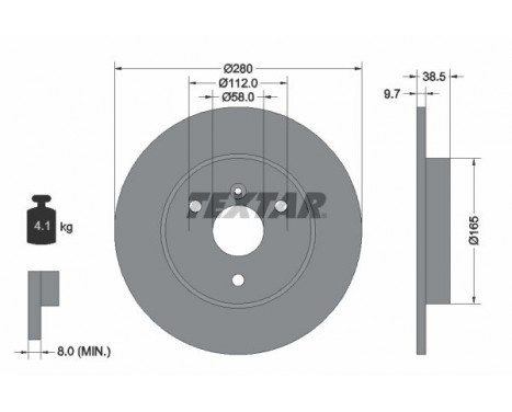 Disque de frein PRO 92155503 Textar