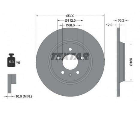 Disque de frein PRO 92160103 Textar