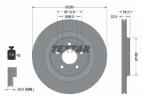 Disque de frein PRO 92160303 Textar