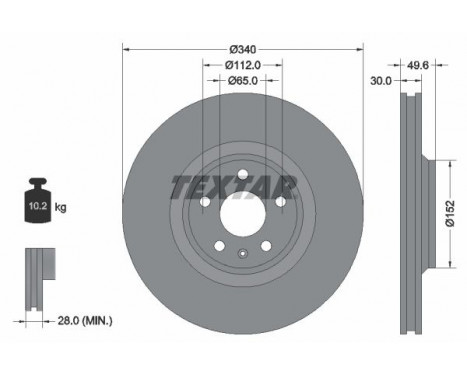 Disque de frein PRO+ 92160505 Textar