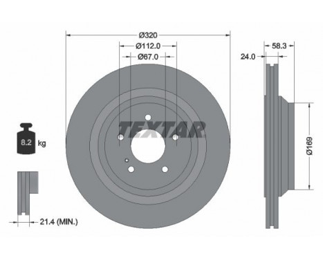 Disque de frein PRO+ 92160705 Textar