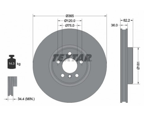 Disque de frein PRO+ 92161005 Textar