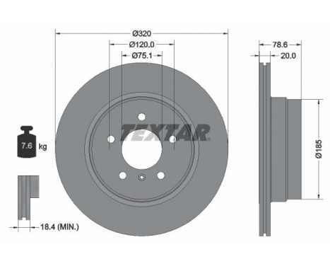 Disque de frein PRO 92161103 Textar