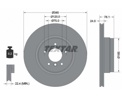 Disque de frein PRO+ 92161205 Textar