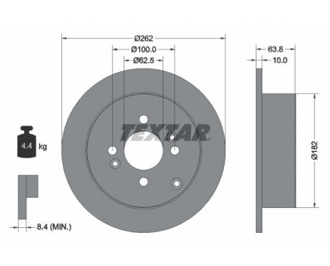 Disque de frein PRO 92161303 Textar