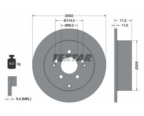 Disque de frein PRO 92166103 Textar