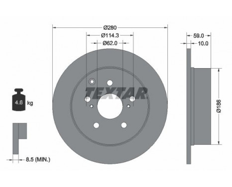 Disque de frein PRO 92168103 Textar
