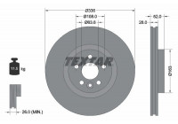 Disque de frein PRO 92168203 Textar