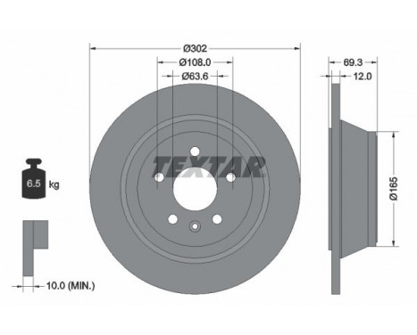 Disque de frein PRO 92168403 Textar