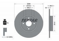 Disque de frein PRO 92169203 Textar