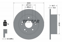 Disque de frein PRO 92169703 Textar