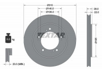 Disque de frein PRO 92170503 Textar