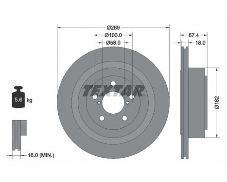 Disque de frein PRO 92173603 Textar