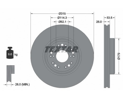 Disque de frein PRO 92173803 Textar