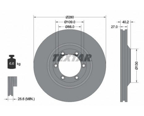 Disque de frein PRO 92174803 Textar