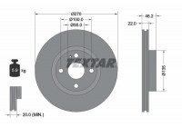 Disque de frein PRO 92175903 Textar