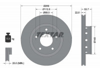 Disque de frein PRO 92176803 Textar