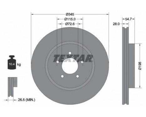 Disque de frein PRO+ 92177105 Textar