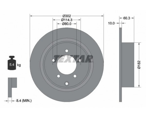 Disque de frein PRO 92177303 Textar