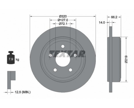 Disque de frein PRO 92177403 Textar