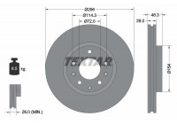 Disque de frein PRO 92180803 Textar