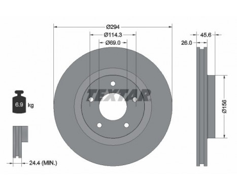 Disque de frein PRO+ 92184405 Textar