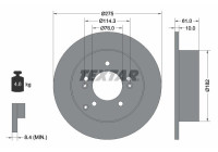 Disque de frein PRO 92185803 Textar