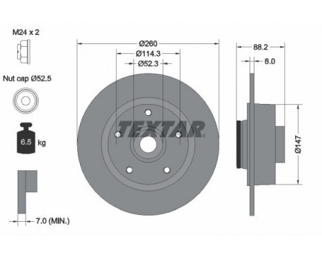 Disque de frein PRO 92195903 Textar