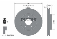 Disque de frein PRO 92197703 Textar