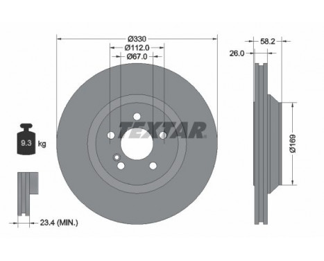 Disque de frein PRO 92197903 Textar