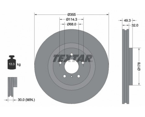 Disque de frein PRO+ 92199105 Textar