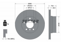 Disque de frein PRO 92199503 Textar