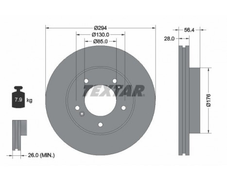 Disque de frein PRO 92203203 Textar