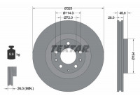 Disque de frein PRO 92203403 Textar