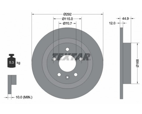 Disque de frein PRO 92205703 Textar