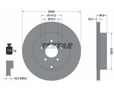 Disque de frein PRO 92223603 Textar