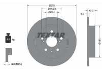 Disque de frein PRO 92225303 Textar
